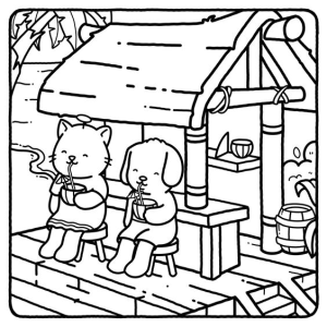 Hora do Chá com Amigos Felinos