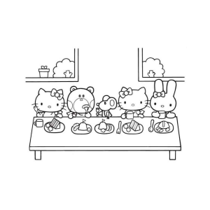 Hora do Chá com Hello Kitty e Amigos