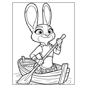 Judy Hopps dirigindo o carrinho da polícia para colorir