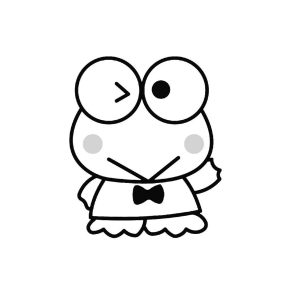 Keroppi dando uma piscadinha para colorir