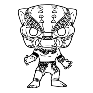 Killmonger versão bonequinho com máscara tribal para colorir