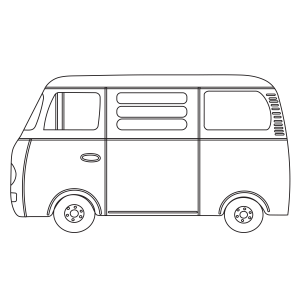 A Fantástica Kombi Clássica para Colorir