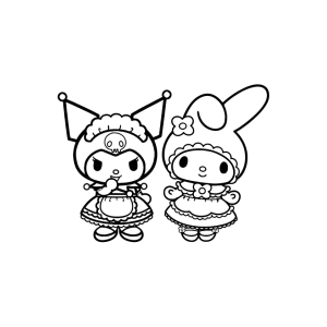 Kuromi e Amiga: Aventura para Colorir