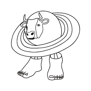 La Vaca Saturno Saturnita para colorir
