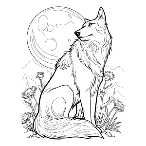Lobo Sob a Lua Mágica