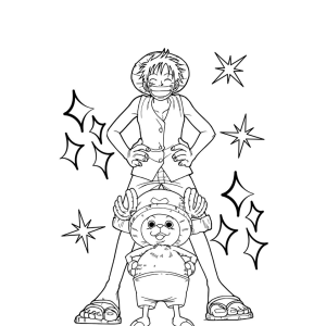 Luffy e Chopper Prontos para a Aventura
