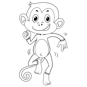 Macaco Alegre Pronto para Dançar