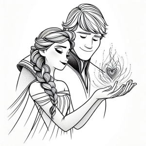Magia e Amor: Elsa e Seu Companheiro Encantado