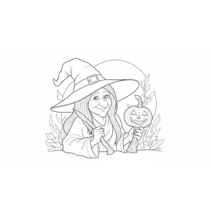 Magia de Halloween: A Bruxa e a Abóbora