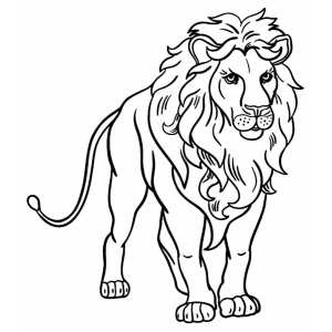 Majestic Lion Awaiting Colors