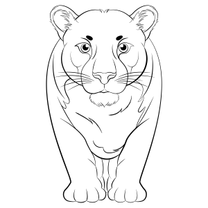 Majestic Lioness Coloring Page