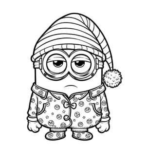 Minion Encantador em Roupas de Inverno