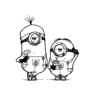 Minions Prontos para Diversão Colorida