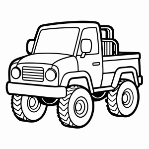 Monster truck com janelas grandes para colorir