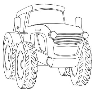 Monster truck jipe de rodas largas para colorir