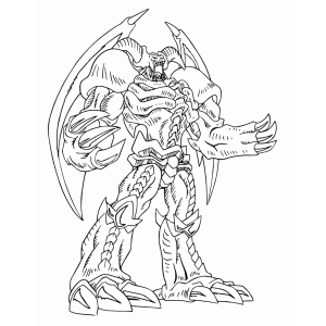 Monstro guerreiro de garras afiadas para colorir