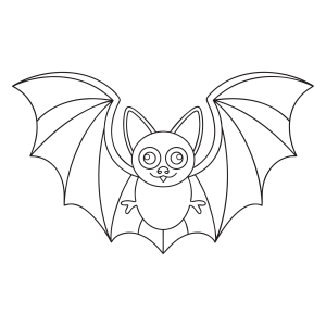 Morcego de asas gigantes para colorir