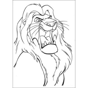 Mufasa rugindo para colorir