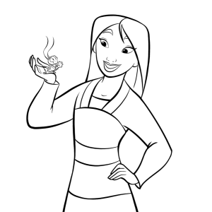 Mulan e Cri-Kee: Aventura para Colorir