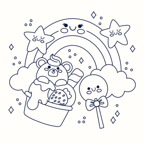 Mundo Encantado de Doces e Arco-Íris