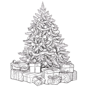 Natal Encantado com Árvore e Presentes