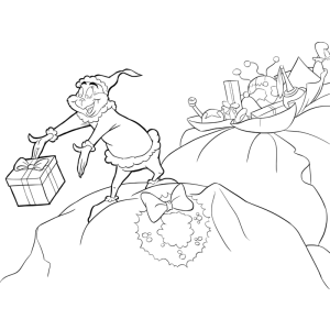 O Natal do Grinch: Uma Cena para Colorir