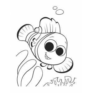 Nemo acenando com a nadadeira para colorir