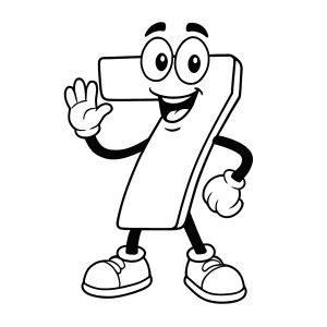 Número 7 para Colorir