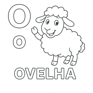 O de Ovelha para Colorir