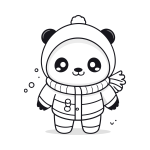 Panda astronauta de traje espacial para colorir