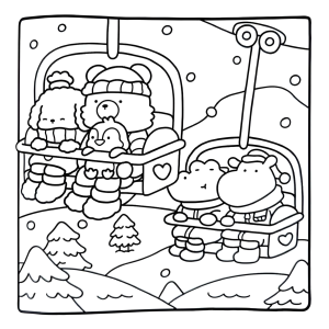 Passeio de Teleférico dos Amigos no Inverno