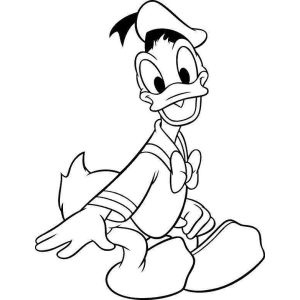 Pato Donald caminhando para colorir