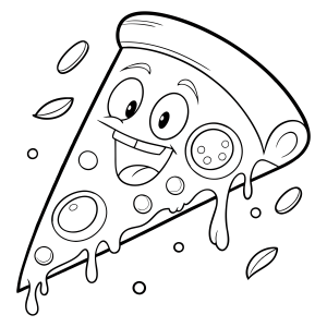 Pedaço de Pizza Animado