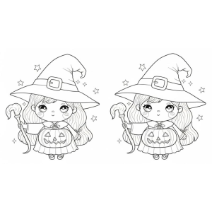 Pequenas Bruxinhas Prontas para o Halloween