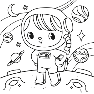Pequeno Explorador Espacial Pronto para a Aventura