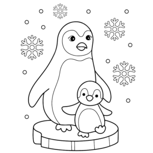 Pinguins na Neve