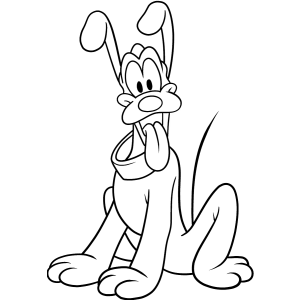 Pluto, o cachorro do Mickey para colorir