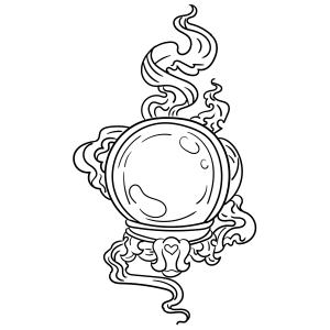Poção mágica no vidrinho enfeitado para colorir