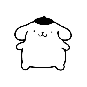 Pompompurin em pé de braços abertos para colorir