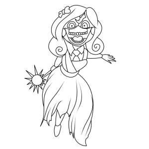 Poppy, a boneca de cabelos cacheados para colorir
