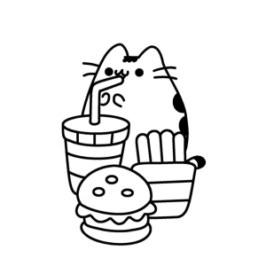 Pusheen e o Fast Food Kawaii