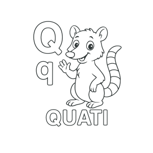 Q de Quati para Colorir