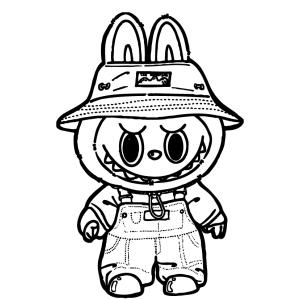 Rabbit in Stylish Bucket Hat