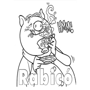 Rabicó Saboreando um Chá