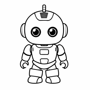 Robô astronauta de brinquedo para colorir