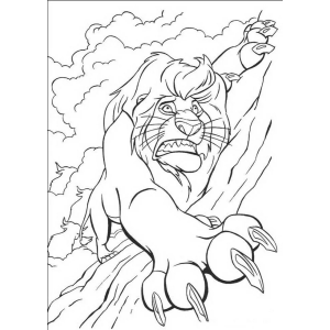 Scar no penhasco para colorir