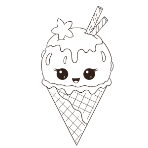 Sorvete Kawaii Encantador