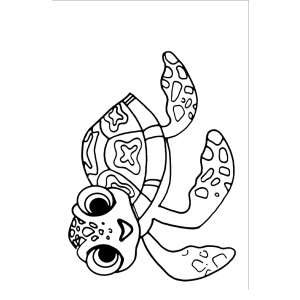 Squirt, a tartaruguinha marinha para colorir