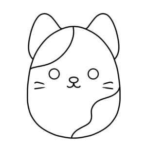 Squishmallow gatinho malhado para colorir