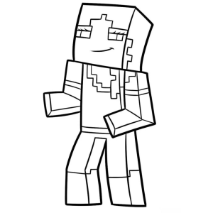 Steve correndo para colorir